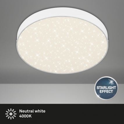 Briloner 7074-416 - LED Plafonjera STAR SKY LED/21W/230V 4000K pr. 28 cm bela