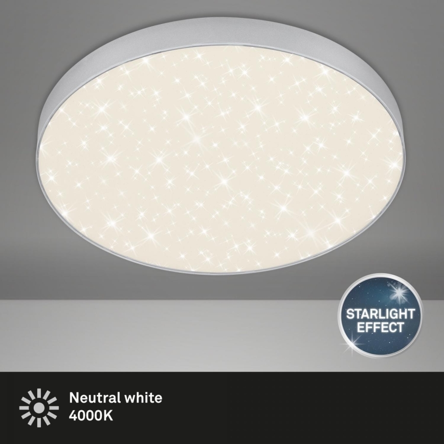 Briloner 7075-414 - LED Plafonjera STAR SKY LED/24,5W/230V 4000K pr. 38 cm srebrno