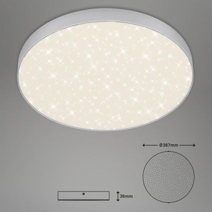 Briloner 7075-414 - LED Plafonjera STAR SKY LED/24,5W/230V 4000K pr. 38 cm srebrno