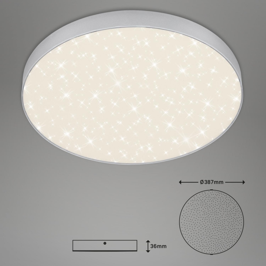 Briloner 7075-414 - LED Plafonjera STAR SKY LED/24,5W/230V 4000K pr. 38 cm srebrno