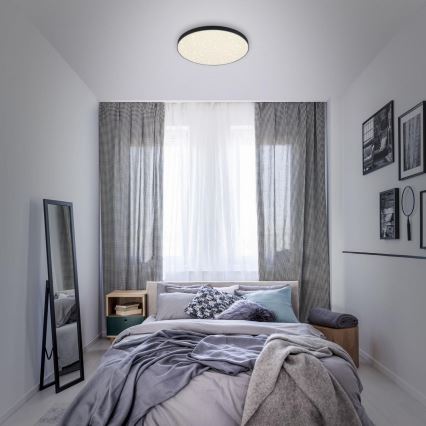 Briloner 7075-415 - LED Plafonjera STAR SKY LED/24,5W/230V 4000K pr. 38 cm crno