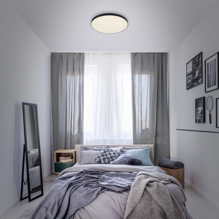 Briloner 7075-415 - LED Plafonjera STAR SKY LED/24,5W/230V 4000K pr. 38 cm crno