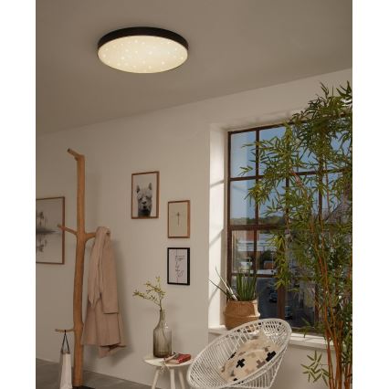 Briloner 7075-415 - LED Plafonjera STAR SKY LED/24,5W/230V 4000K pr. 38 cm crno