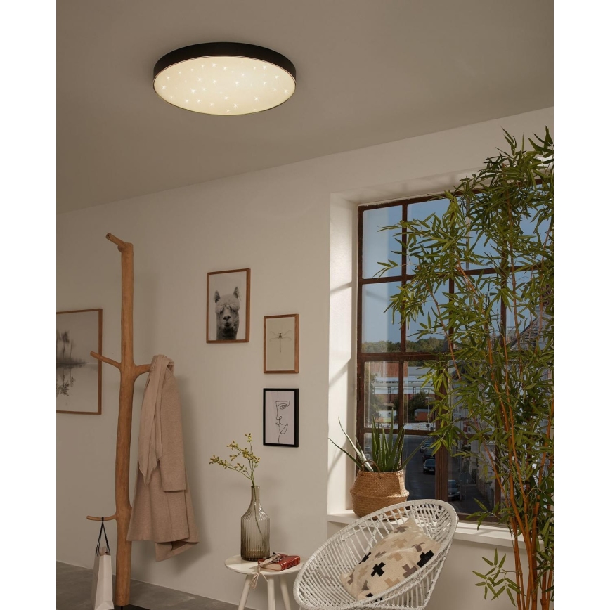 Briloner 7075-415 - LED Plafonjera STAR SKY LED/24,5W/230V 4000K pr. 38 cm crno