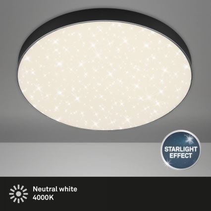 Briloner 7075-415 - LED Plafonjera STAR SKY LED/24,5W/230V 4000K pr. 38 cm crno