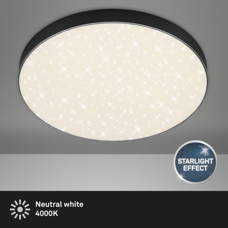 Briloner 7075-415 - LED Plafonjera STAR SKY LED/24,5W/230V 4000K pr. 38 cm crno