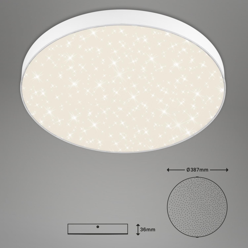 Briloner 7075-416 - LED Plafonjera STAR SKY LED/24,5W/230V 4000K pr. 38 cm bela