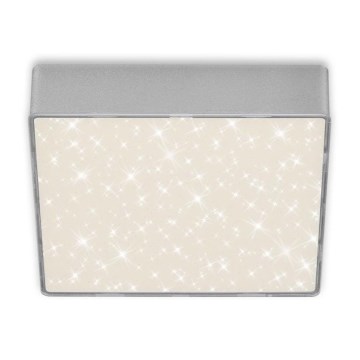 Briloner 7076-414 - LED Plafonjera STAR SKY LED/11W/230V 4000K 15x15 cm srebrno