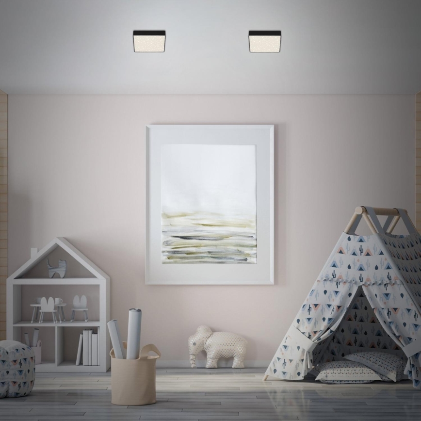 Briloner 7076-415 - LED Plafonjera STAR SKY LED/11W/230V 4000K 15x15 cm crno