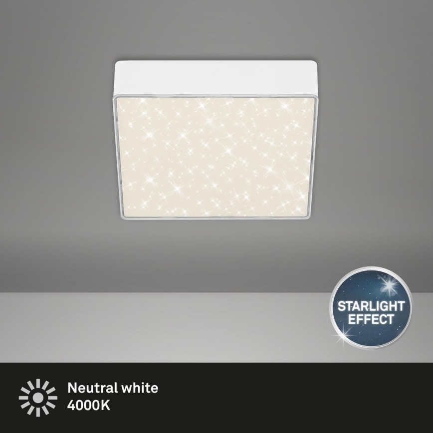 Briloner 7076-416 - LED Plafonjera STAR SKY LED/11W/230V 4000K 15x15 cm bela