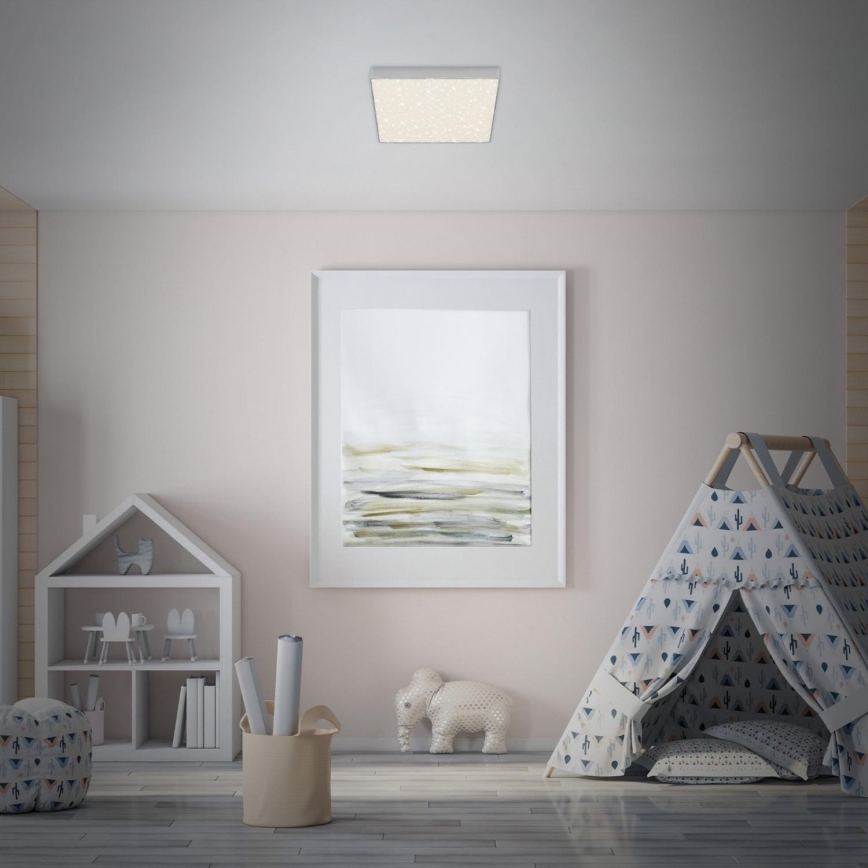 Briloner 7077-414 - LED Plafonjera STAR SKY LED/16W/230V 4000K 21x21 cm srebrno