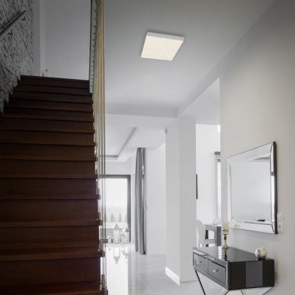 Briloner 7077-414 - LED plafonsko svetlo STAR SKY LED/16W/230V 4000K 21x21 cm srebrna