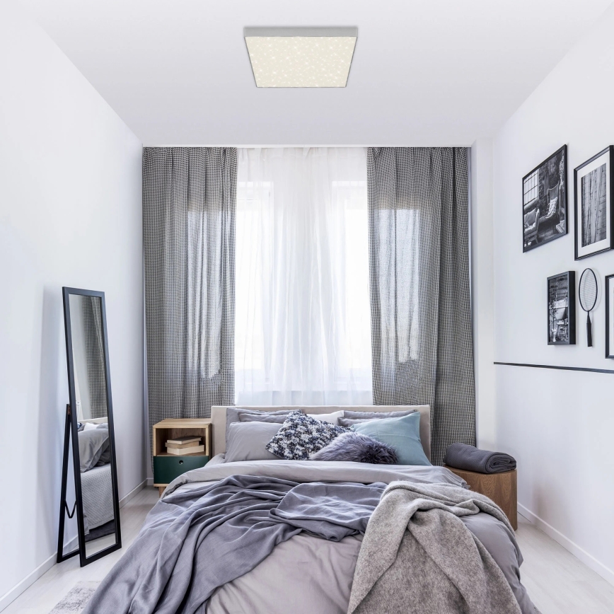 Briloner 7078-414 - LED Plafonjera STAR SKY LED/21W/230V 4000K 28x28 cm srebrno