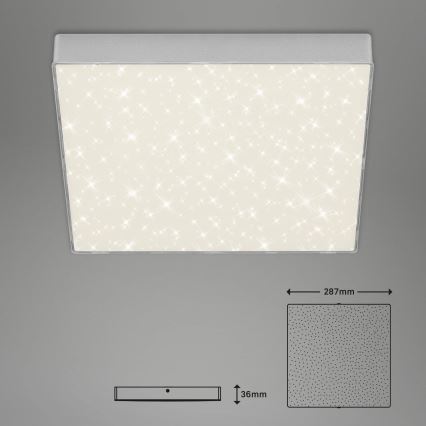 Briloner 7078-414 - LED Plafonjera STAR SKY LED/21W/230V 4000K 28x28 cm srebrno