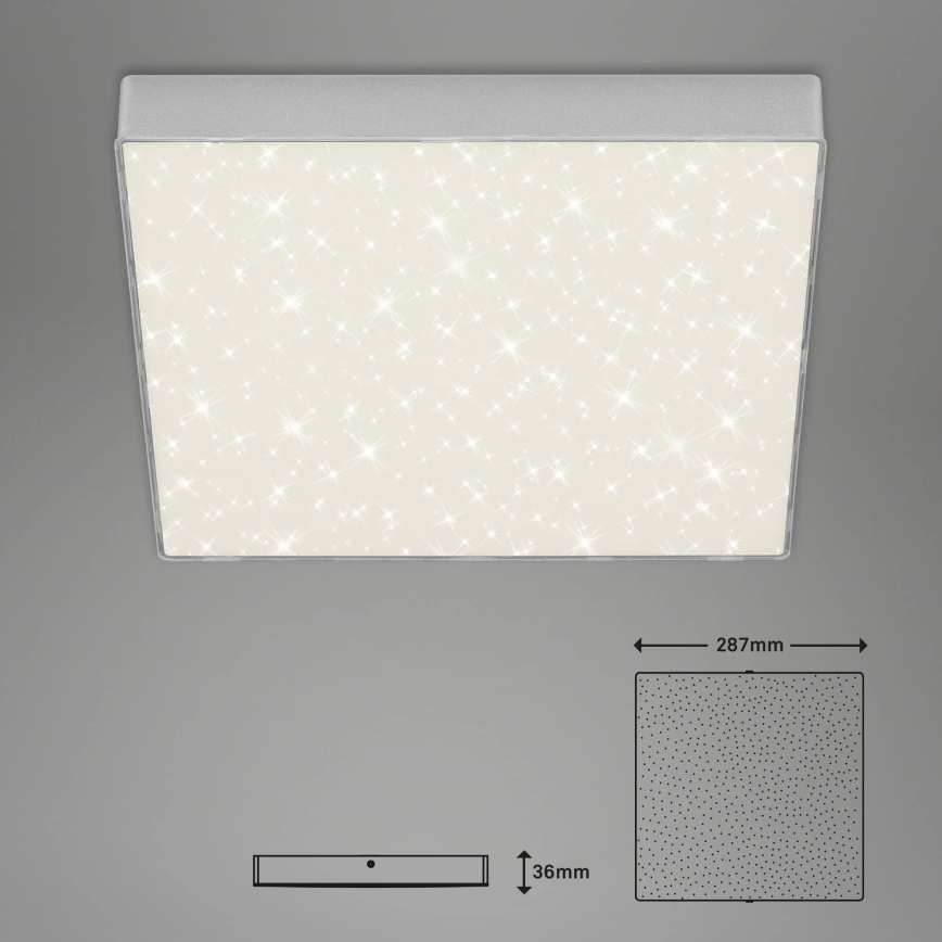 Briloner 7078-414 - LED Plafonjera STAR SKY LED/21W/230V 4000K 28x28 cm srebrno
