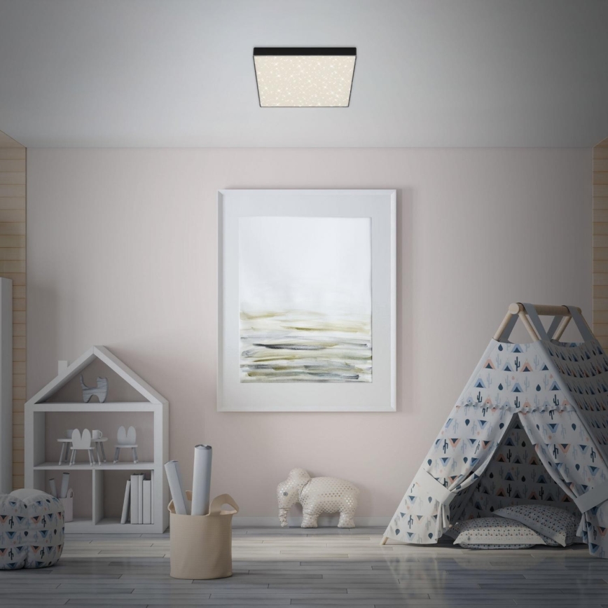 Briloner 7078-415 - LED Plafonjera STAR SKY LED/21W/230V 4000K 28x28 cm crno