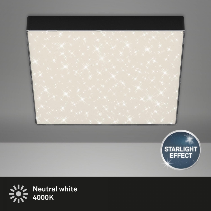 Briloner 7078-415 - LED Plafonjera STAR SKY LED/21W/230V 4000K 28x28 cm crno