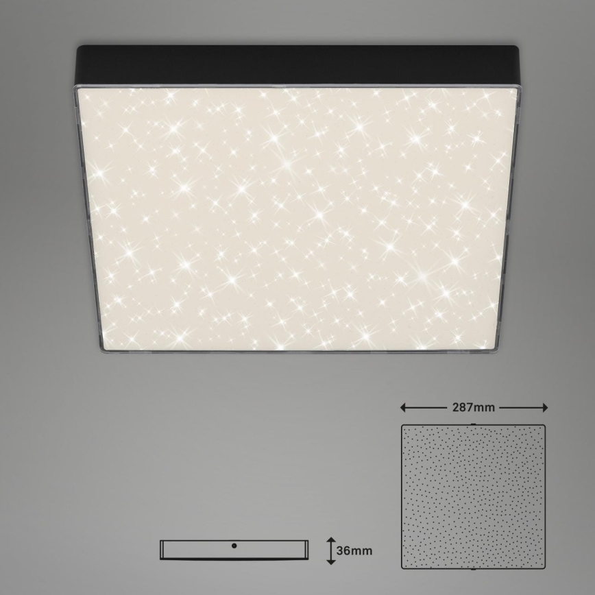 Briloner 7078-415 - LED Plafonjera STAR SKY LED/21W/230V 4000K 28x28 cm crno