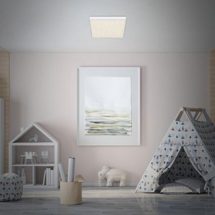 Briloner 7078-416 - LED Plafonjera STAR SKY LED/21W/230V 4000K 28x28 cm bela
