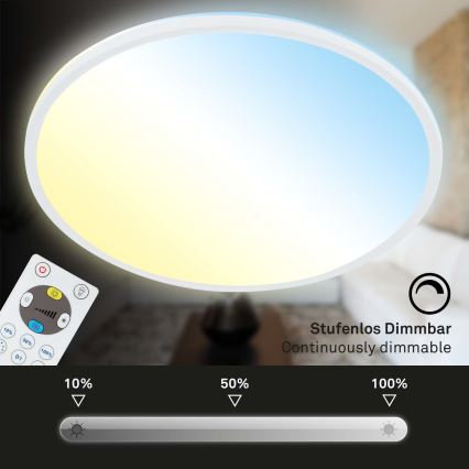 Briloner 7080-016 - LED Prigušiva plafonjera SLIM LED/22W/230V 2700-6500K + Daljinski upravljač
