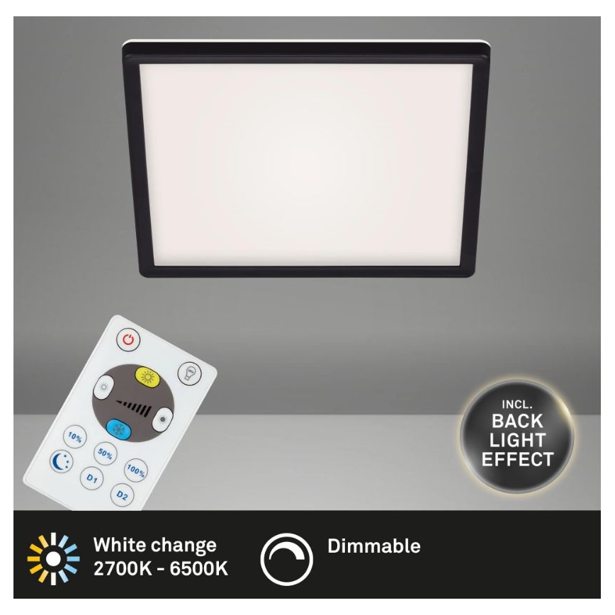 Briloner 7082-015 - LED prigušiva plafonsko svetlo SLIM LED/22W/230V 2700-6500K + daljinski upravljač