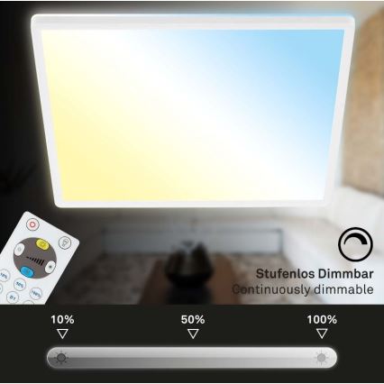 Briloner 7082-016 - SLIM LED stropno svetlo sa prigušiva funkcijom LED/22W/230V 2700-6500K + daljinski upravljač