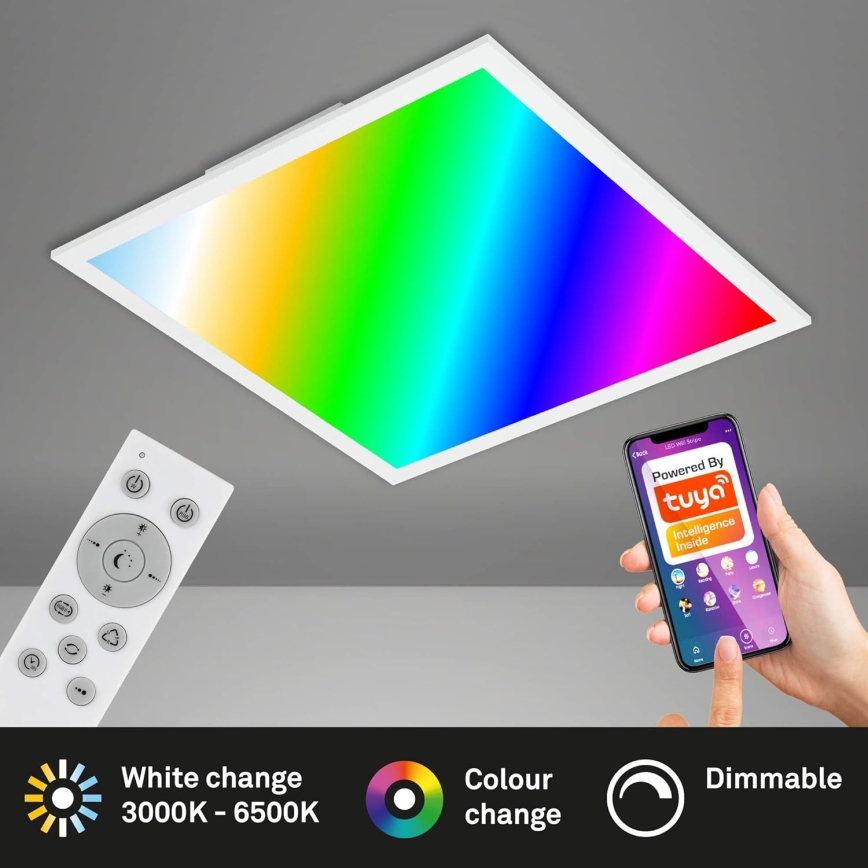 Briloner 7087-016 - LED RGBW Prigušivo svetlo SMART LED/24W/230V 3000-6500K Wi-Fi Tuya + Daljinski upravljač