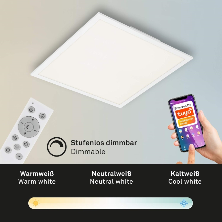 Briloner 7087-016 - LED RGBW Prigušivo svetlo SMART LED/24W/230V 3000-6500K Wi-Fi Tuya + Daljinski upravljač