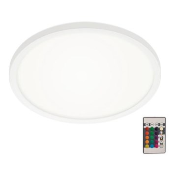 Briloner 7092-416 - LED RGBW Prigušiva plafonjera SLIM LED/15W/230V + Daljinski upravljač