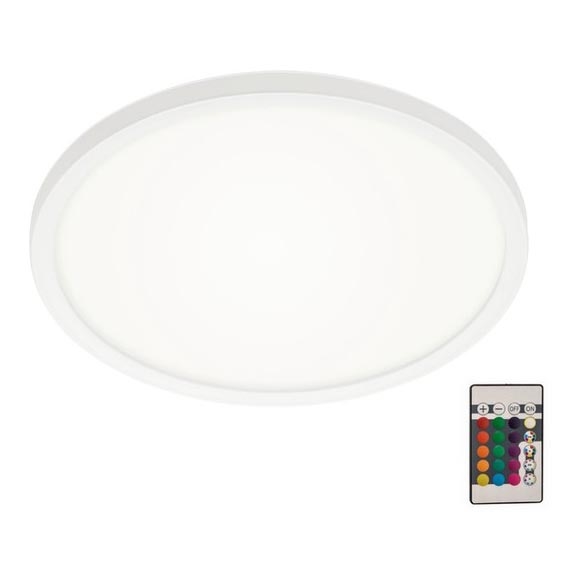 Briloner 7092-416 - LED RGBW Prigušiva plafonjera SLIM LED/15W/230V + Daljinski upravljač