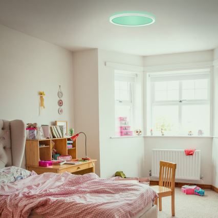 Briloner 7092-416 - LED RGBW Prigušiva plafonjera SLIM LED/15W/230V + Daljinski upravljač