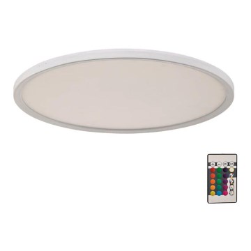 Briloner 7094-416 - LED RGBW prigušiva stropna svetiljka SLIM LED/22W/230V + daljinski upravljač
