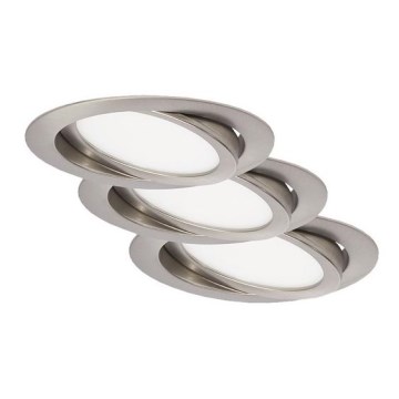 Briloner 7116-432 - Set 3x LED Ugradbena lampa za kupatilo FLAT IN LED/9W/230V IP23