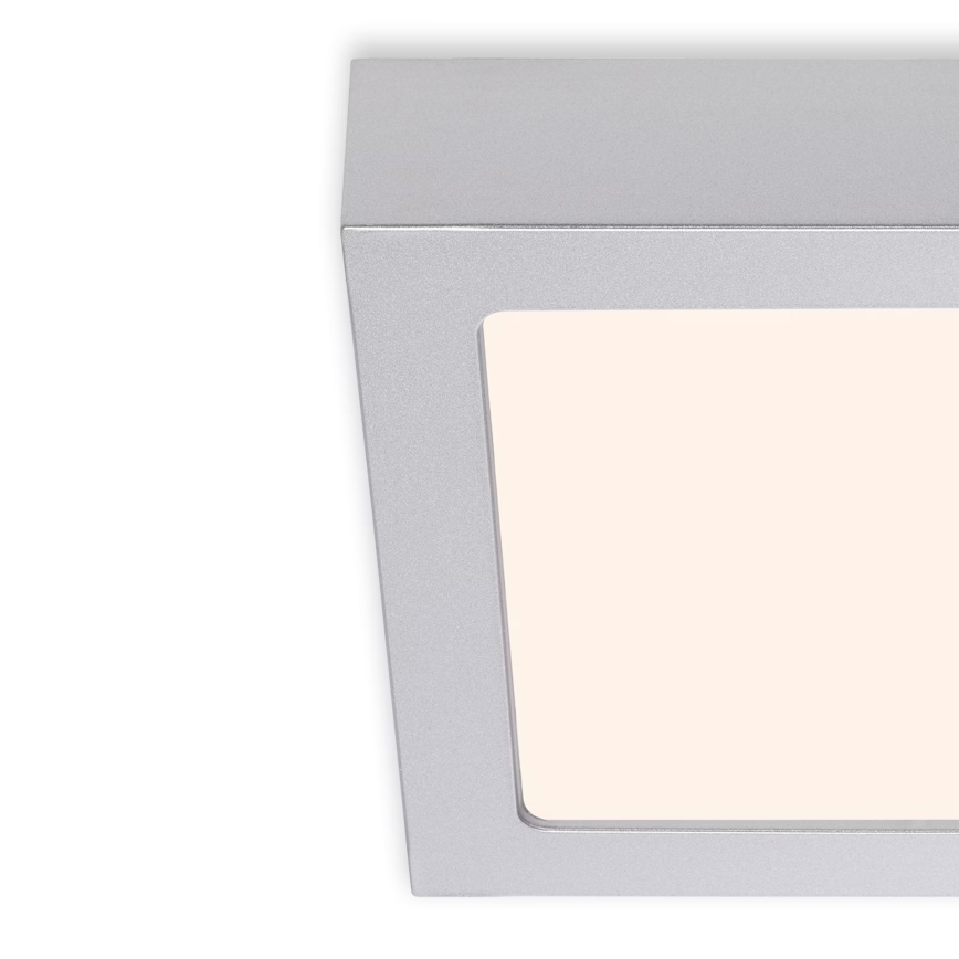 Briloner 7123-014 - LED plafonsko svetlo FIRE LED/12W/230V 3000K 17x17cm srebrno