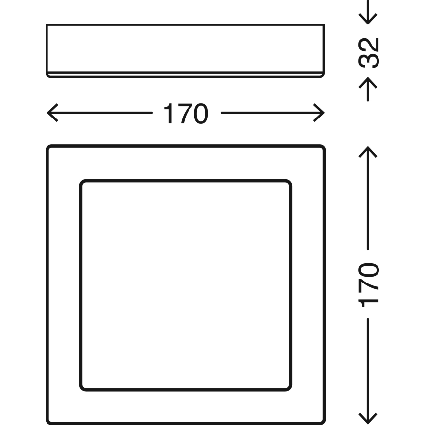 Briloner 7123-014 - LED plafonsko svetlo FIRE LED/12W/230V 3000K 17x17cm srebrno