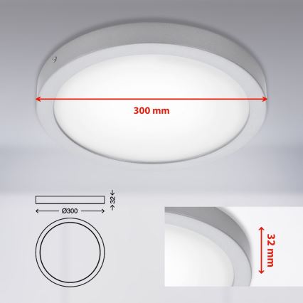 Briloner 7141-414 - LED Plafonjera FIRE LED/21W/230V 4000K