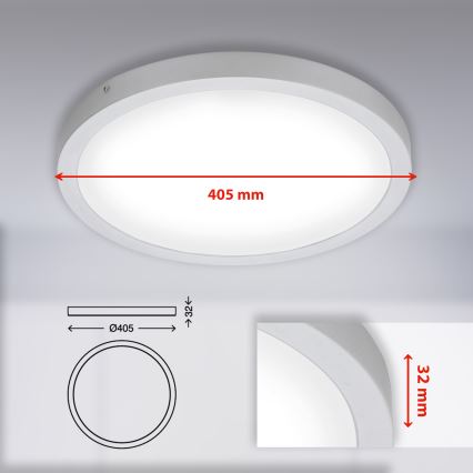 Briloner 7143-414 - LED Plafonjera FIRE LED/24,5W/230V 4000K