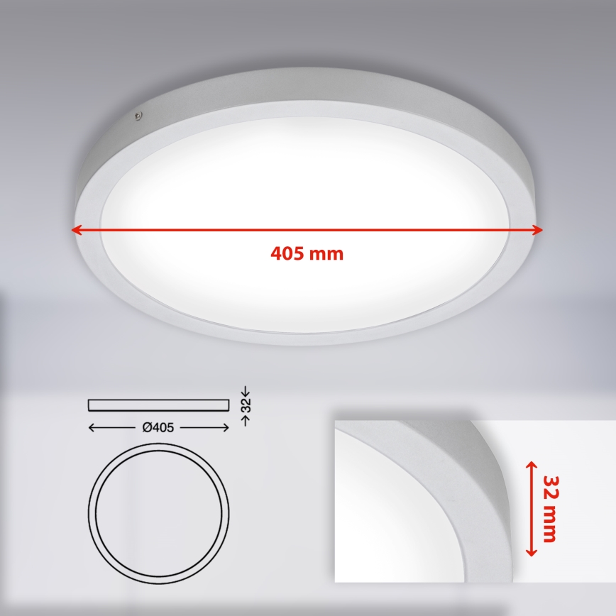 Briloner 7143-414 - LED Plafonjera FIRE LED/24,5W/230V 4000K