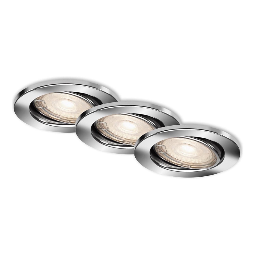 Briloner 7144-038 - Set 3x LED Ugradbena lampa za kupatilo SLIDE GU10/3,5W/230V IP23