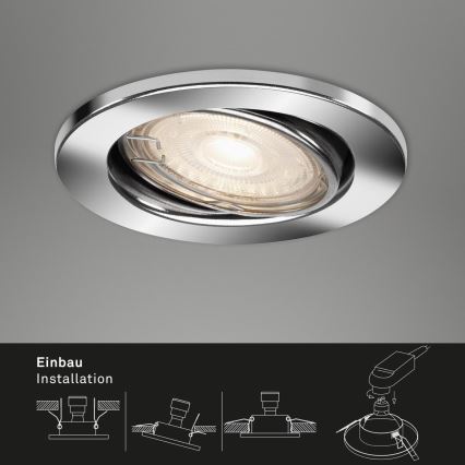 Briloner 7144-038 - Set 3x LED Ugradbena lampa za kupatilo SLIDE GU10/3,5W/230V IP23