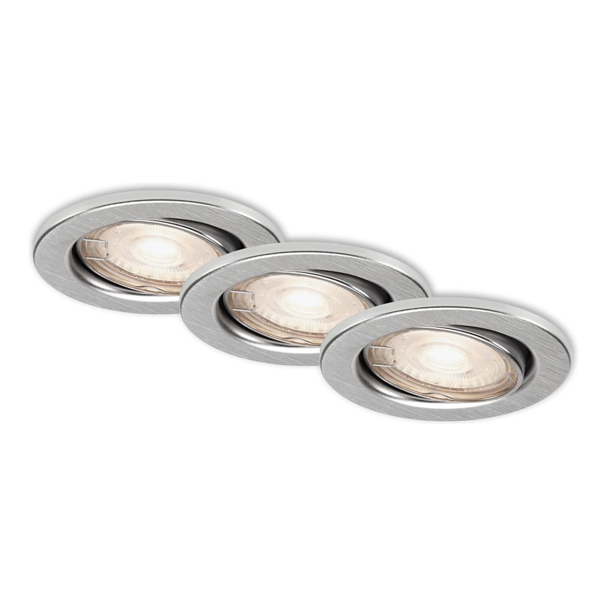Briloner 7144-039 - Set 3x LED Ugradbena lampa za kupatilo SLIDE 1xGU10/4W/230V IP23