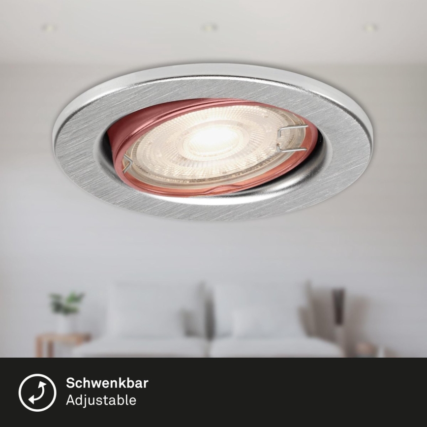 Briloner 7144-039 - Set 3x LED Ugradbena lampa za kupatilo SLIDE 1xGU10/4W/230V IP23