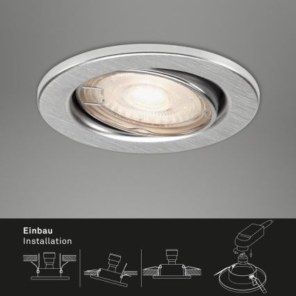Briloner 7144-039 - Set 3x LED Ugradbena lampa za kupatilo SLIDE 1xGU10/4W/230V IP23