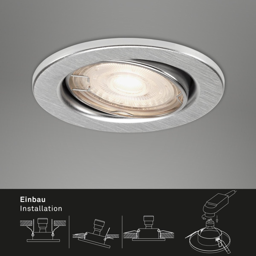 Briloner 7144-039 - Set 3x LED Ugradbena lampa za kupatilo SLIDE 1xGU10/4W/230V IP23