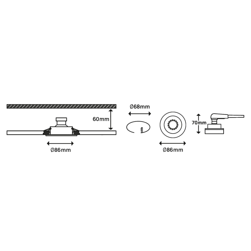 Briloner 7149-039 - SET 3xLED Prigušiva svjetiljka za kupaonicu 1xGU10/5W/230V IP23