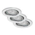 Briloner 7149-039 - Set 3xLED Prigušivo osvetljenje za kupatilo 1xGU10/5W/230V IP23
