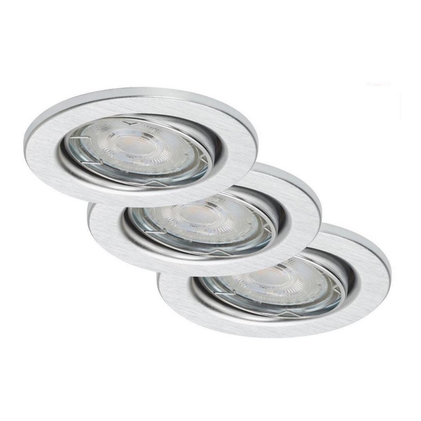 Briloner 7149-039 - Set 3xLED Prigušivo osvetljenje za kupatilo 1xGU10/5W/230V IP23