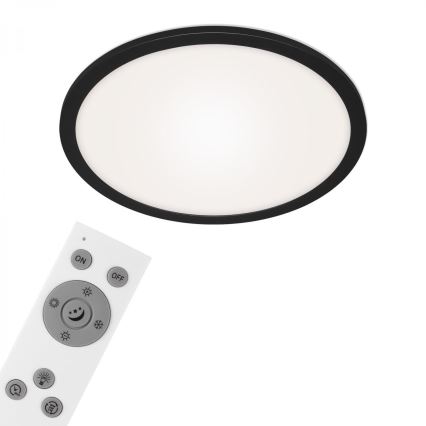 Briloner 7168-015 - LED Prigušiva plafonjera PIATTO LED/22W/230V 3000-6500K pr. 40 cm crno + Daljinski upravljač