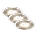 Briloner 7197-032 - Set 3x LED Prigušiva ugradbena lampa za kupatilo LED/4,5W/230V IP44