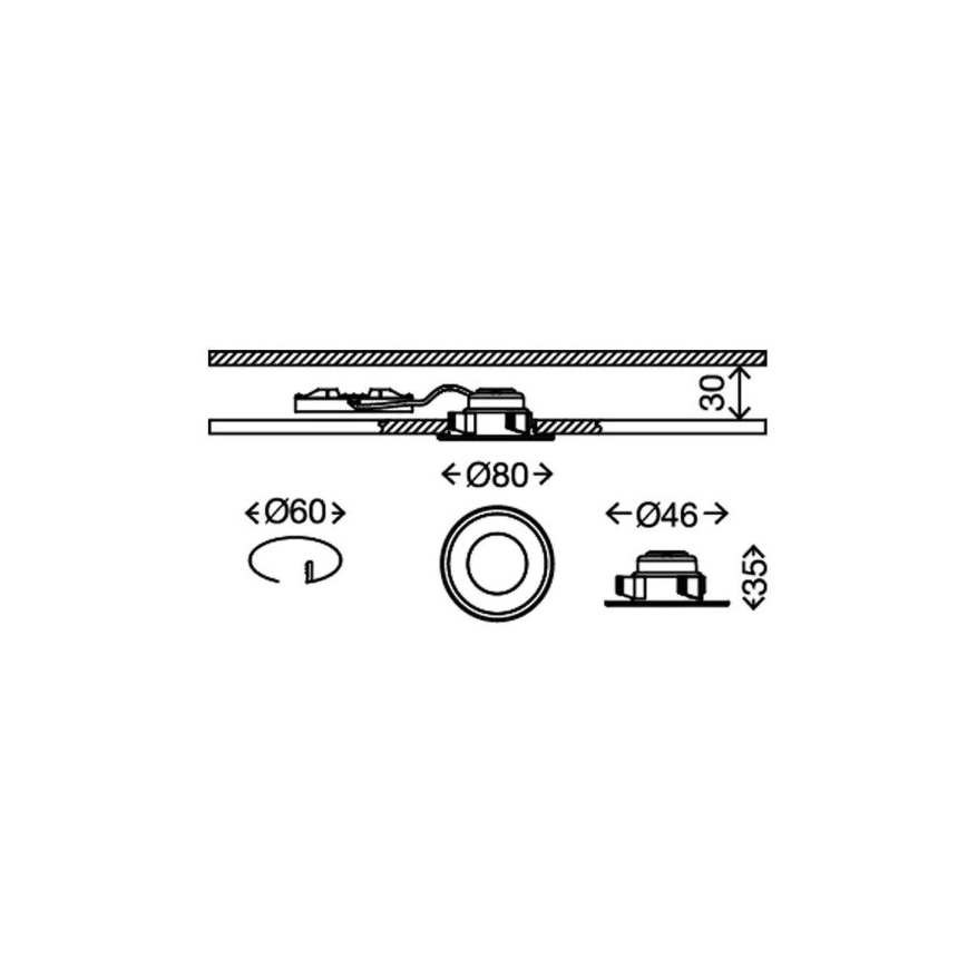 Briloner 7197-036-komplet 3x LED prigušiva ugradna plafonska lampa za kupatilo LED/4,5W/230V IP44